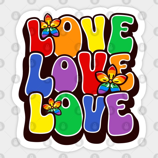 Rainbow Love Sticker by HolidayBug